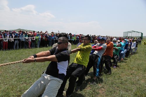 草原运动会——技术开发部联队获得拔河冠军